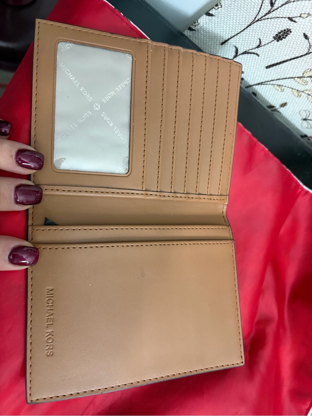 Michael Kors Brown/Black MK Monogram Card Holder - Picture 2 of 3